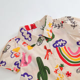 Girls' Graffiti Style Short Sleeve Dress