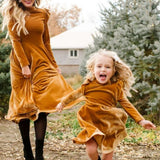 Mother-Daughter Matching Outfit Long Sleeve Dress