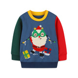 Christmas Affixed Cloth Embroidered Sweatshirt