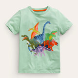 Dinosaur Paradise Children's Casual Short Sleeve