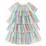 Rainbow Star Mesh Dress