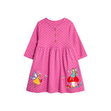 Genie Embroidered Patch Long Sleeve Dress