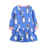 Penguin Print round Neck Dress