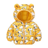 Children's Hoodie Ears Printed Cotton-Padded Jacket