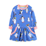 Penguin Print round Neck Dress