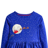 Christmas Dress Santa Claus Embroidery Girl Dress