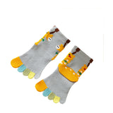 Colorful Toe Cotton Socks