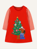 Christmas Tree Affixed Cloth Embroidered Dress