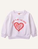 Girl's Love Printed Pullover Top