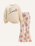 Valentine's Day Printed Letters Love Leisure Sports Suit