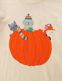 Animal Pumpkin Printed Rainbow Striped T-shirt - CCMOM