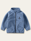 Boat Anchor Embroidered Polar Fleece Jacket