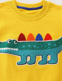 Cartoon Crocodile Appliqu¨¦ Sweatshirt - CCMOM