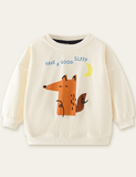 Cartoon Fox Printed Sweatshirt - CCMOM