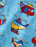 Cartoon Helicopter Full Printed Long-Sleeved T-shirt - CCMOM