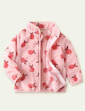 Cartoon Print Polar Fleece Jacket