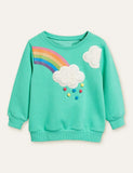 Cloud Rainbow Appliqué Sweatshirt - CCMOM