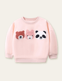 Cute Bear Sweatshirt + Polka Dot Printed Leggings - CCMOM