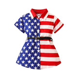 Independence Day Girls' Short Sleeve Dress