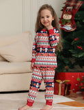 Christmas Snowman Striped Printing Family Matchting Pajamas (Pet Size Available)