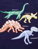Glowing Dinosaur Printed Long-Sleeved T-shirt - CCMOM