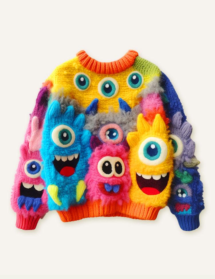 Last Few Left!-Famliy Matching Unisex A Bunch of Little Monster Sweaters - CCMOM