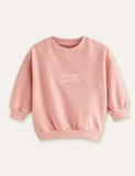 Letter Printed Cute Sweatshirt + Pants