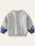 Letter Printed Stitching Sweatshirt - CCMOM