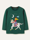 Princess Horse Printed Long-Sleeve T-shirt - CCMOM