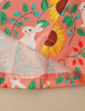 Rabbit Sunflower Printed Dress - CCMOM