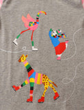 Rainbow Animal Friends Printed Long Sleeve T-shirt - CCMOM