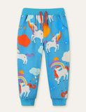 Rainbow Dinosaur Printed Sweatpants - CCMOM