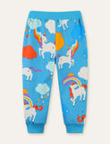 Rainbow Dinosaur Printed Sweatpants - CCMOM