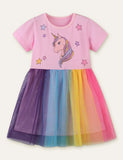 Rainbow Unicorn Mesh Dress