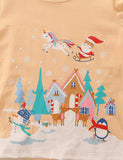 Santa Penguin Snowman Printed Long-Sleeve T-shirt - CCMOM