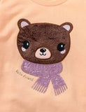 Scarf Bear Appliqué Sweatshirt - CCMOM