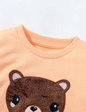 Scarf Bear Appliqué Sweatshirt - CCMOM