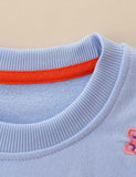 Squirrel Rabbit Appliqué Embroidered Sweatshirt - CCMOM