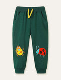 Summer Insect Appliqué Sweatpants - CCMOM