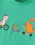 Three Dinosaur Printed Long-Sleeved T-shirt - CCMOM