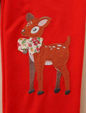 Toddler Kid Deer Floral Appliqu¨¦ Sweatpants - CCMOM