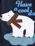 Toddler Polar Bear Appliqu¨¦ Embroidered Long Sleeve T-shirt - CCMOM