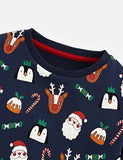 Toddler Santa Elk Candy Printed Pull Over Sweatshirt - CCMOM