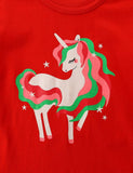 Unicorn Cartoon Printed Long-Sleeved T-shirt - CCMOM