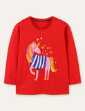 Unicorn Printed Long Sleeve T-shirt - CCMOM