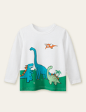 Unisex Dinosaur Friends Printed Long Sleeve T-shirt - CCMOM