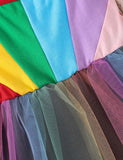 Rainbow Mesh Sleeveless Dress