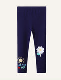 Flower Embroidered Leggings