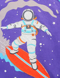 Astronaut Affixed Cloth Embroidered Pullover