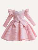 Children's Pink Flower Dress Party Princess Dress